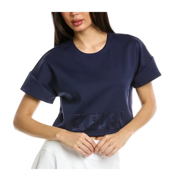 EleVen Venus Williams be an eleven crop tee admiral navy Embossed logo XXL NWT - Picture 1 of 4